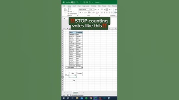 Stop Counting Votes Manually in Excel — Use This Automatic Formula!