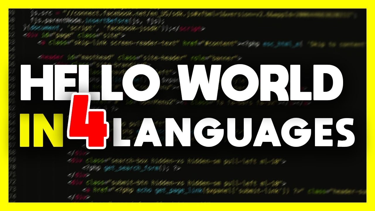 Hello World Program in C/C++/JAVA/Python - YouTube