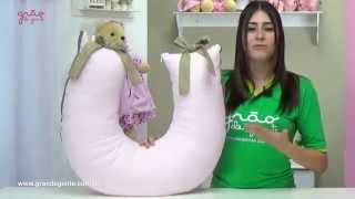 Almofada Para Amamentação Urso Real Rosa Ref 47321