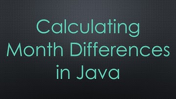 Calculating Month Differences in Java