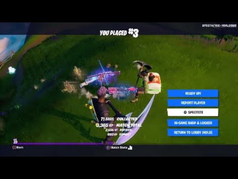 Fortnite 3 ადგილი ვიღაცას ბანი დავადე