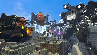 NEW UPGRADED WHITE TRITITAN VS GMAN SHIELD AND OTHER ALL BOSSES  In Garry's Mod!