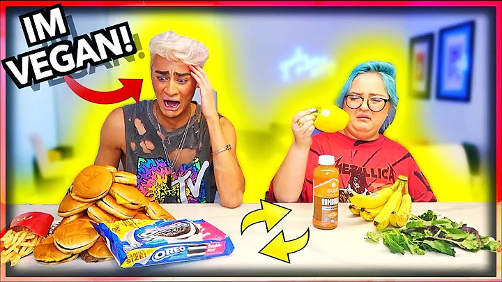I swapped DIETS with my Girlfriend for 24 Hours! *...