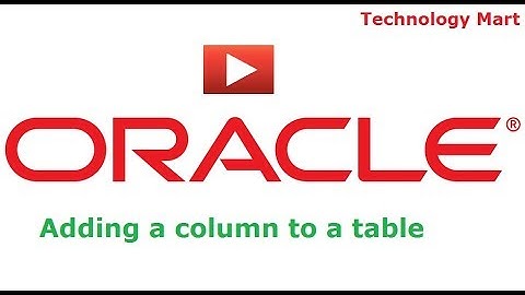 Adding a column to a table in Oracle SQL