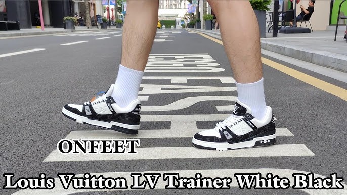 Buy Louis Vuitton Trainer 'White Black Blue' - 1A8Q7N