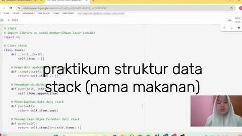 Praktikum struktur data Stack (nama makanan)