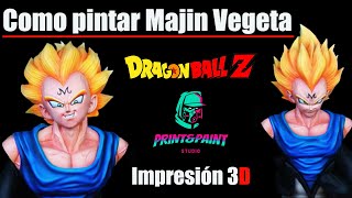 Como pintar Majin Vegeta Dragon ball impreso en resina 3d/Paint Majin Vegeta printed in 3d resin