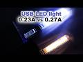 USB LED Light Stick Review — Power Test 0.23A vs 0.27A | Runtime on Power Bank (25+h)