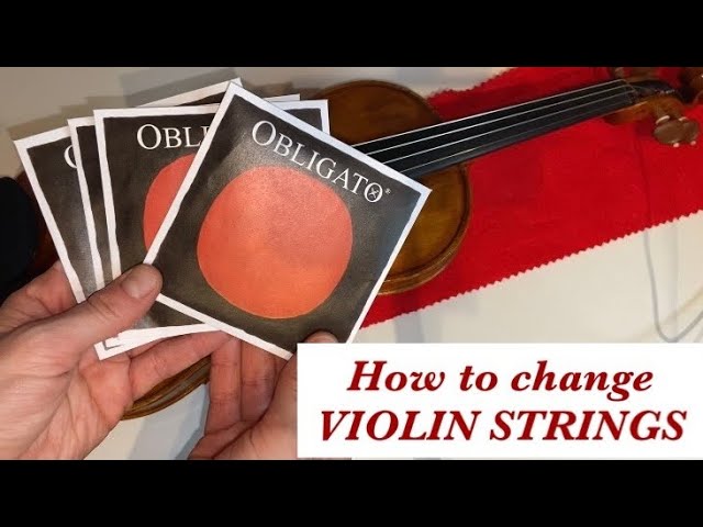 How to change violin strings🎻Easy tutorial: tips and recommendations.  Pirastro Obligato E Gold 