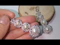 Beaded earrings making * Pearls beads * Серьги из жемчуга и бисера *