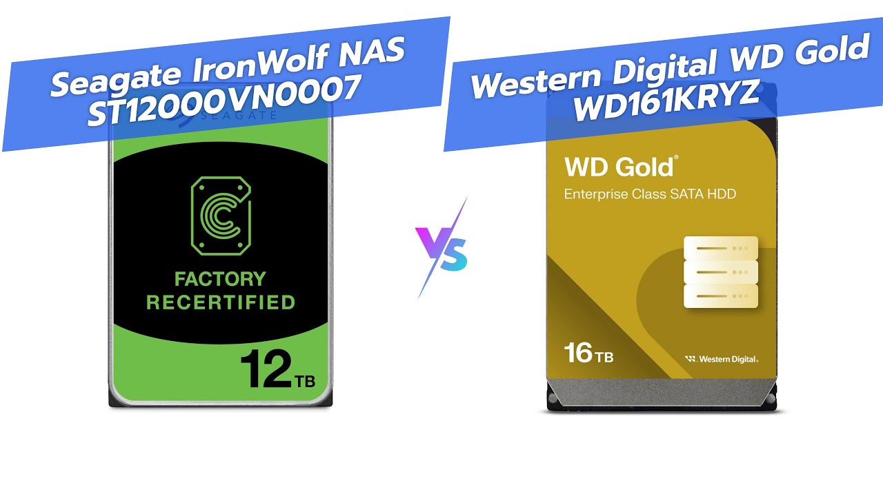Seagate IronWolf 12TB NAS HDD vs WD Gold 16TB: Enterprise Storage