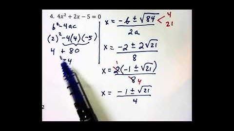 9.3a - The Quadratic Formula - Part 1