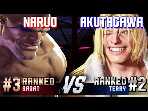 SF6 ▰ NARUO (#3 Ranked Sagat) vs AKUTAGAWA (#2 Ranked Terry) ▰ High Level Gameplay