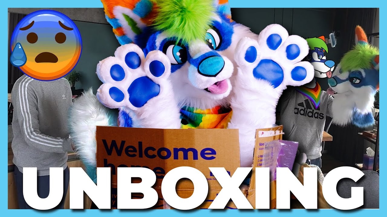 My BOYFRIEND HATES IT!! Fursuit UNBOXING! and making a DUCT TAPE