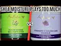 *NEW* Shea Moisture Power Greens Reconstructor vs Purple Rice Water Strength + Color Care Masque