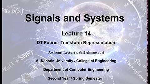 lecture DTFS tutorial Discrete Time Fourier Series Signals and Systems by Saif Almansouri