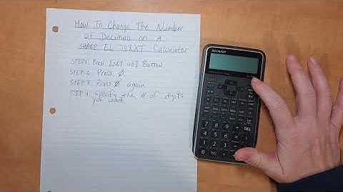 How To Change The Number Of Decimals On A SHARP EL 738XT Calculator