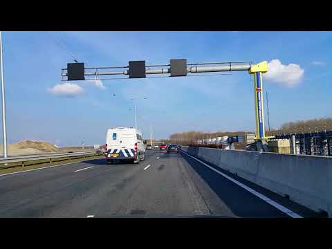 Wegvideo Amsterdam-Hilversum Via A1(Wisselstrook ), A6 (Wisselstrook ), A27.