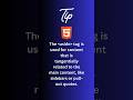 HTML TIP. Use the aside tag #shorts
