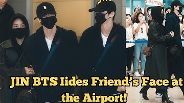 JIN BTS verschijnt geheel in het zwart op de luchthaven! Wie is die mysterieuze figuur naast hem?