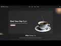Coffee Shop Website using HTML CSS JavaScript | Animated &amp; Responsive Dark/Light Mode + Advanced CSS