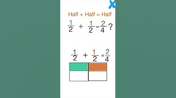 Half + Half = Half | Fraction Addition Lesson 1 | Fraction Puzzle | Silent animation#shorts