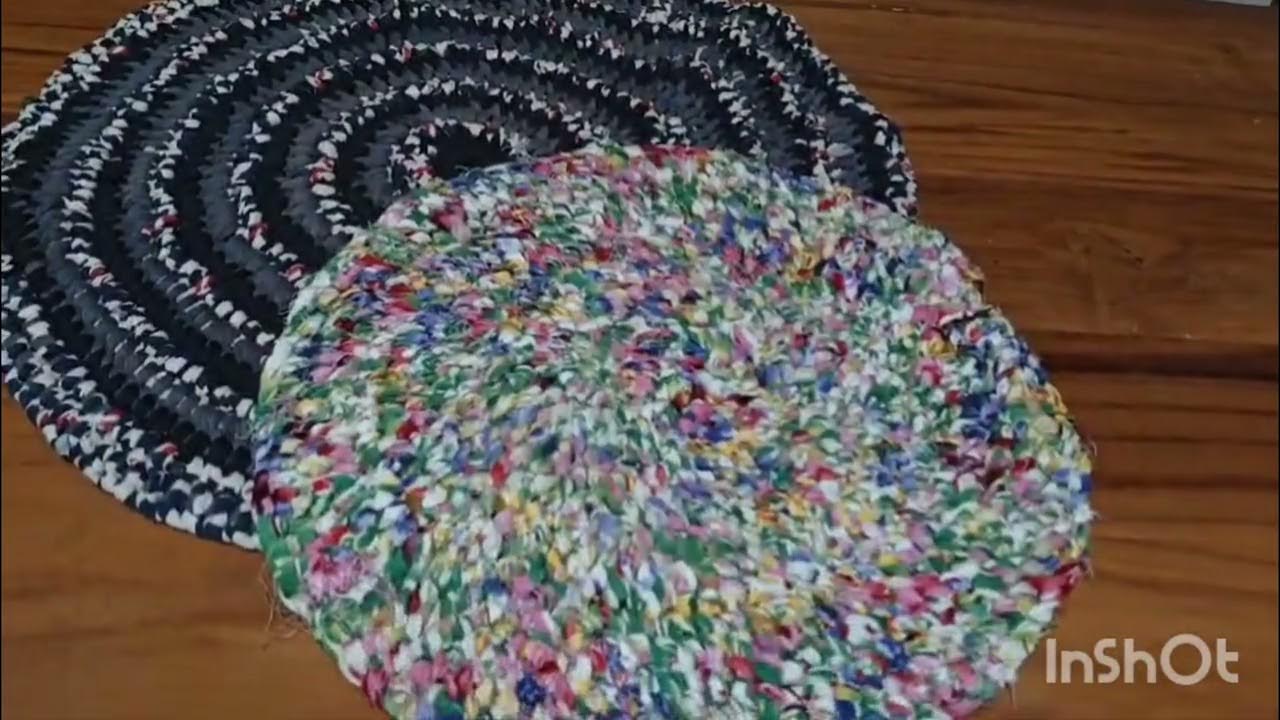 How To Make Doormat Using Old Clothes | how to make a doormat using old clothes ? | rug making ideas | relief