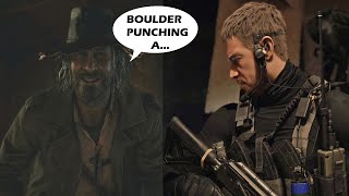 Heisenberg mocks Chris' Godlike Rock-Punching Skills - Resident Evil 8 Village - 4K 60fps