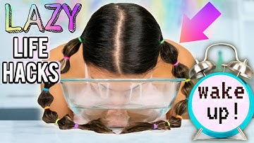 DIY Morning Hacks Every LAZY PERSON Should Know! How to WAKE UP Early For School+ Be Productive!