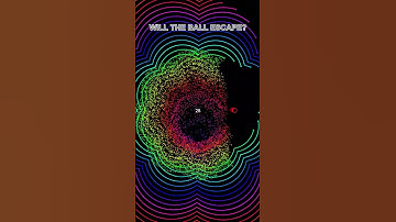Can the ball escape?#asmrsounds      #satisfying ​ #python​ #simulation​