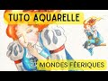 APPRENDRE L'AQUARELLE : démo de la fée de la timidité.
