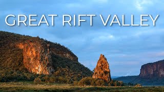 Africa's Great Rift Valley or East African Rift - Hell's Gate National Park, Kenya.