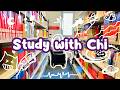 Study with me: Deep research in the library (with the view of the city prison outside the window)