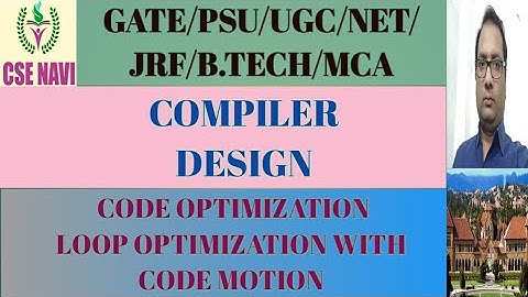 CODE OPTIMIZATION TECHNIQUE/CODE OPTIMIZATION IN COMPILER DESIGN/LOOP OPTIMIZATION/CODE MOTION