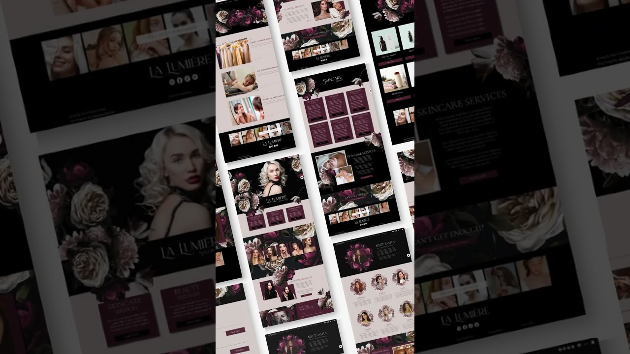 Elegant and Dramatic Wix Website Template for Beauty Business, Salon or Spa