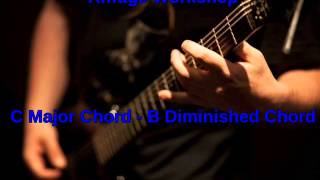 c major to b diminished - 2 chord backing track