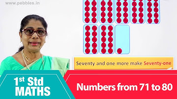 1st Std Maths | Numbers from 71 to 80 | Mathematics Class -1 | Maths for beginners Part-47