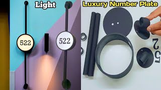 How To Make Wall Hanging Unique Number Plate -1 Diy Light With Number Plate At Home