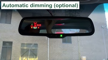GreenYi Auto Dimming Mirror Monitor, Car Auto Parktronic Parking Sensor 4/6/8 Radar Detector System