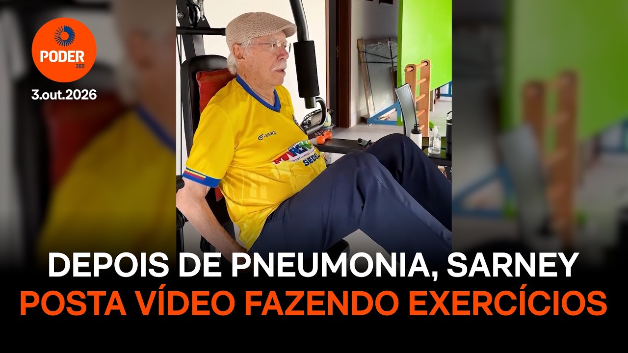 Depois de pneumonia, Sarney posta vídeo fazendo exercícios