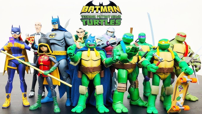 DC Collectibles: Batman vs Teenage Mutant Ninja Turtles GameStop Exclusive  Batman & Leonardo and Robin & Raphael Review