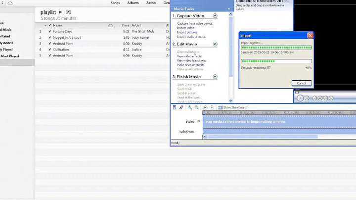 how to put itunes music into windows movie maker 2013