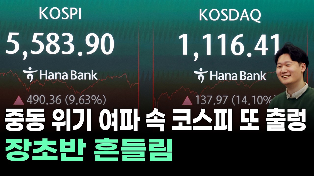 중동 위기 여파 속 코스피 또 출렁…장초반 흔들림