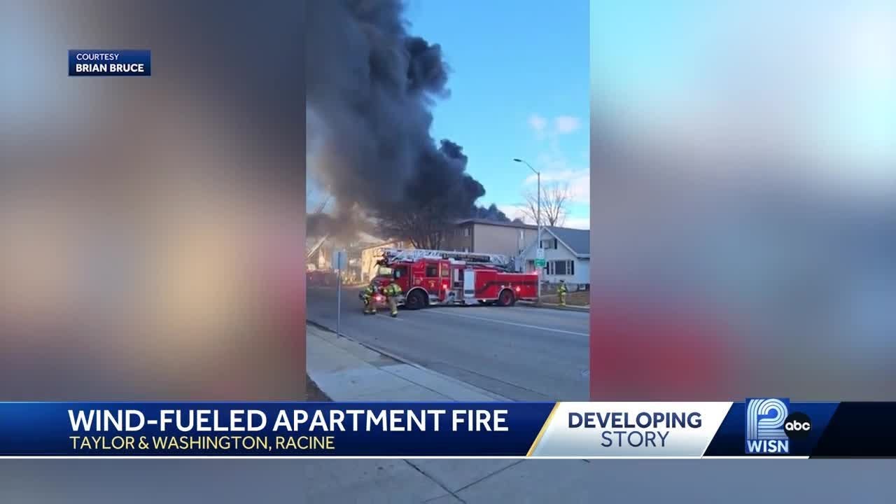 Dozens displaced after fire burns through Racine apartment building ...