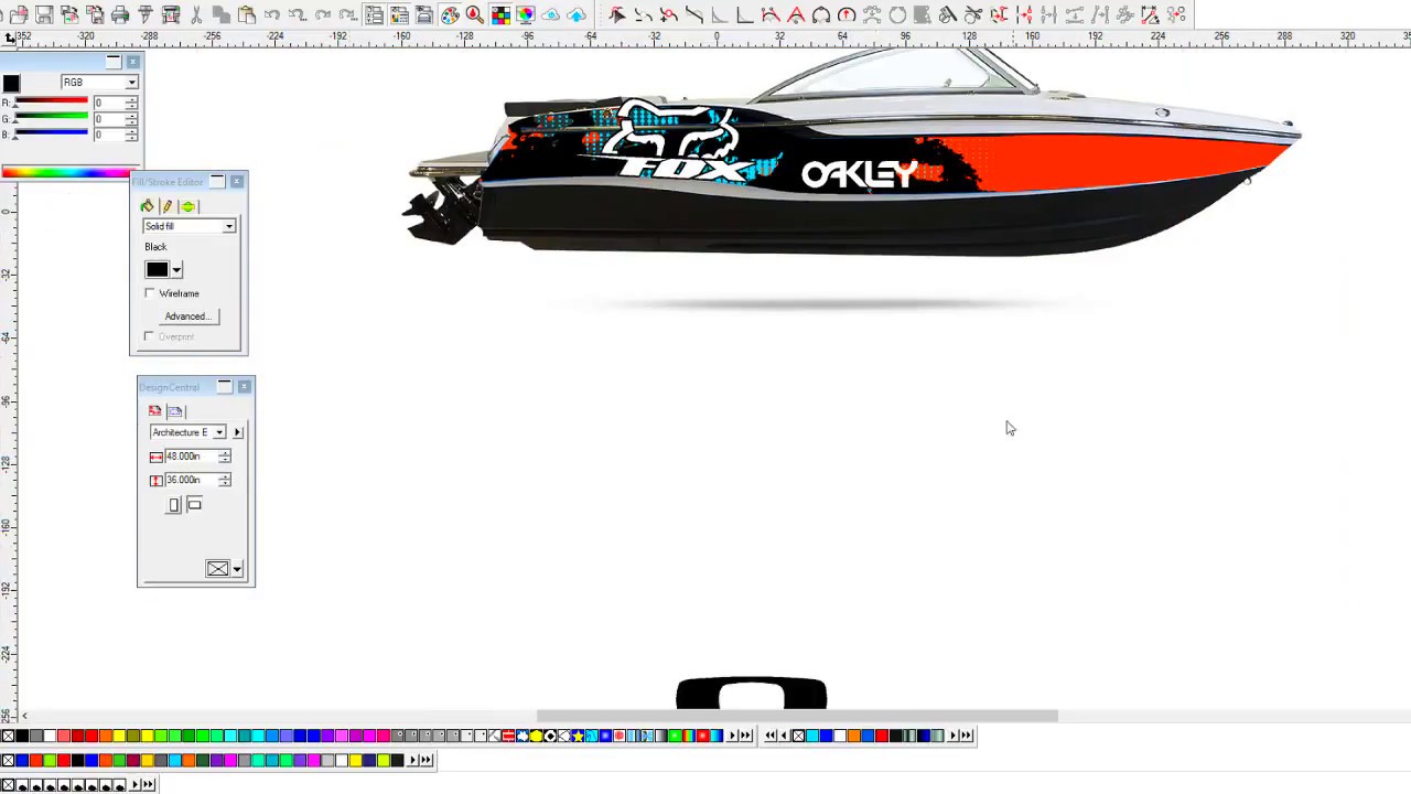 Boat Wrap Design In Flexisign