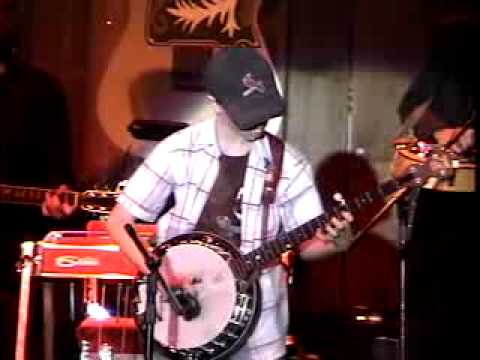 Aaron Thompson pickin and grinning at Kentucky Opry