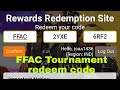 FFAC tournament redeem code/ mila nahi to dal lo thumbnail me hai/garena free fire free reward