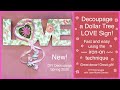 Decoupage DIY a Dollar Tree ❤️ “LOVE SIGN” with a paper napkin | Easy iron-on technique | Nice Gift!
