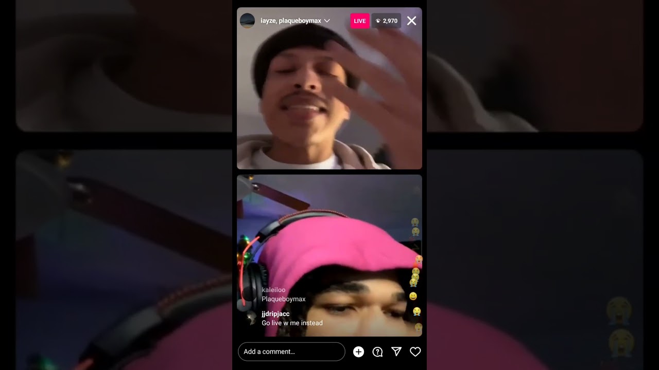 Plaqueboymax VS Iayze BEEF (FULL IG LIVE)