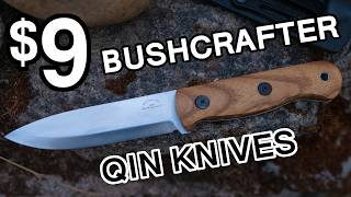 1085 Carbon Steel Scandi Bushcrafter - Extreme perfomance for... $9? QIN Knives VENI Red Hare